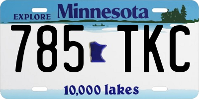 MN license plate 785TKC
