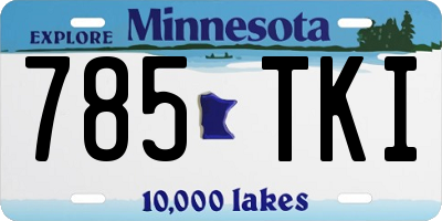 MN license plate 785TKI