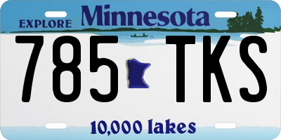 MN license plate 785TKS