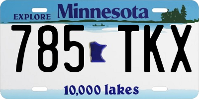 MN license plate 785TKX