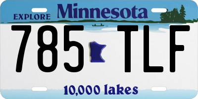 MN license plate 785TLF