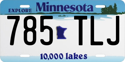 MN license plate 785TLJ