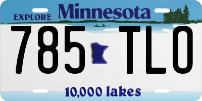 MN license plate 785TLO