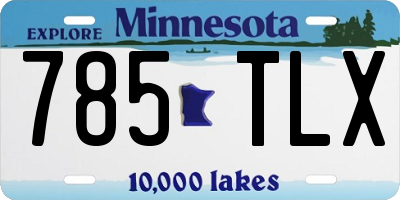 MN license plate 785TLX
