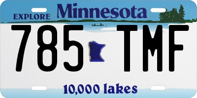 MN license plate 785TMF