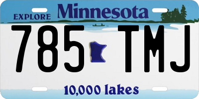 MN license plate 785TMJ