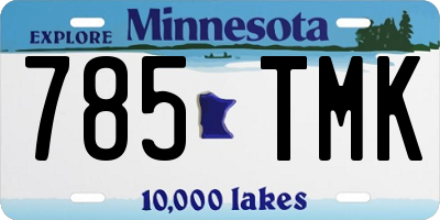 MN license plate 785TMK