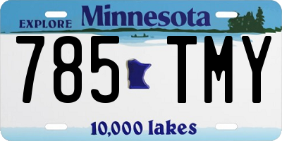 MN license plate 785TMY