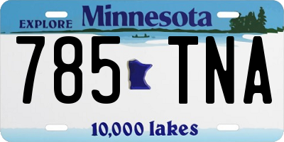 MN license plate 785TNA
