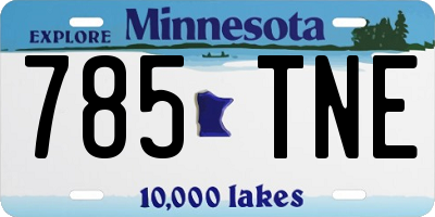 MN license plate 785TNE