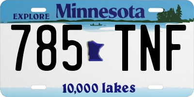 MN license plate 785TNF