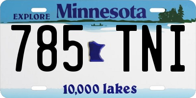 MN license plate 785TNI