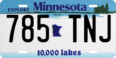 MN license plate 785TNJ