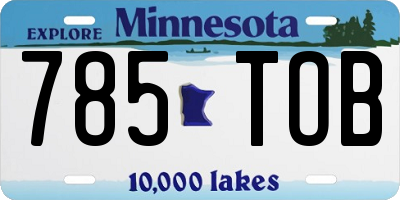 MN license plate 785TOB