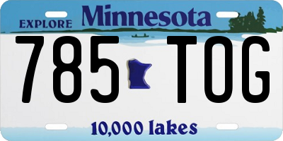 MN license plate 785TOG