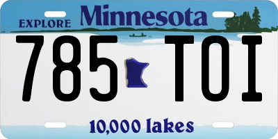 MN license plate 785TOI