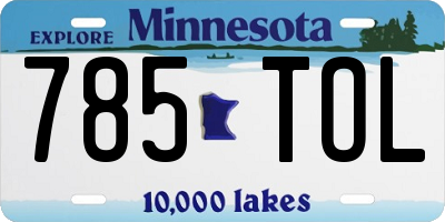 MN license plate 785TOL