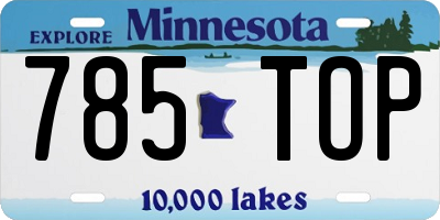 MN license plate 785TOP