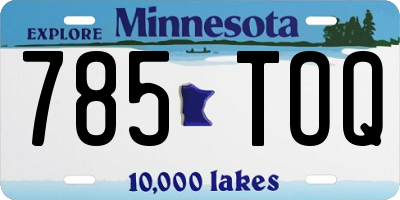 MN license plate 785TOQ