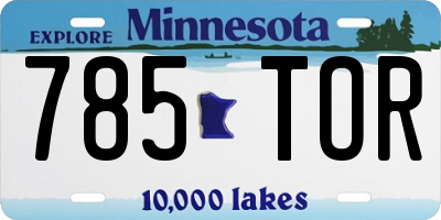 MN license plate 785TOR