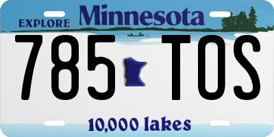 MN license plate 785TOS