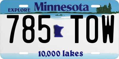 MN license plate 785TOW