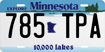 MN license plate 785TPA