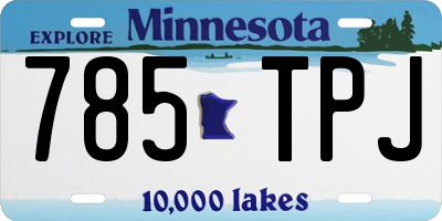 MN license plate 785TPJ