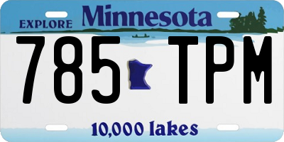 MN license plate 785TPM