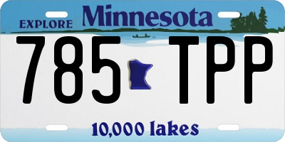 MN license plate 785TPP