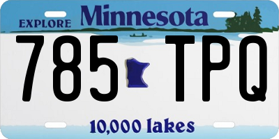 MN license plate 785TPQ