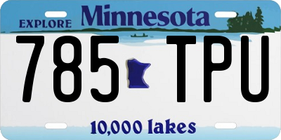 MN license plate 785TPU