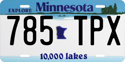 MN license plate 785TPX