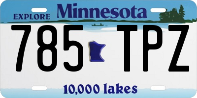 MN license plate 785TPZ