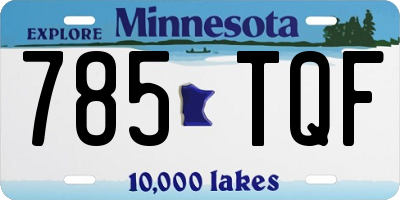 MN license plate 785TQF