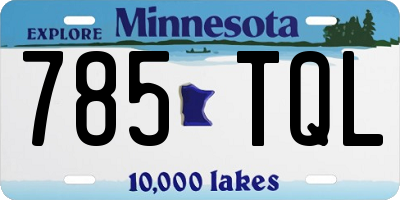 MN license plate 785TQL