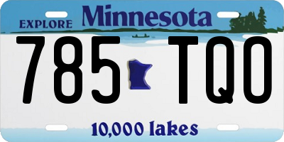 MN license plate 785TQO