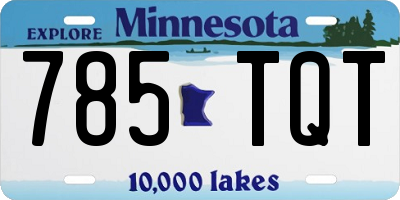 MN license plate 785TQT