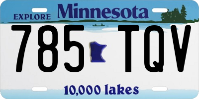 MN license plate 785TQV