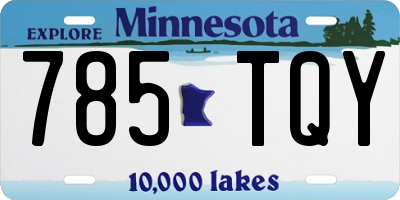 MN license plate 785TQY