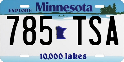 MN license plate 785TSA