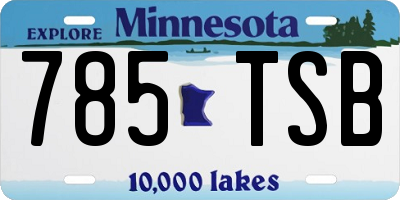 MN license plate 785TSB
