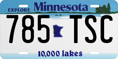 MN license plate 785TSC