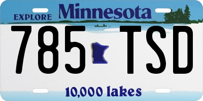 MN license plate 785TSD