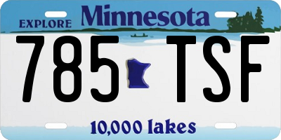 MN license plate 785TSF
