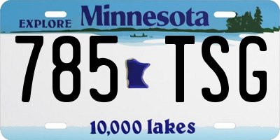 MN license plate 785TSG