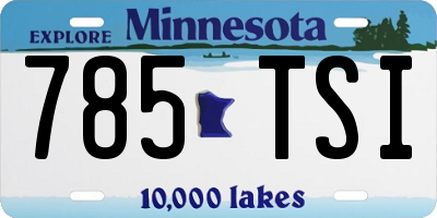 MN license plate 785TSI