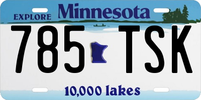 MN license plate 785TSK
