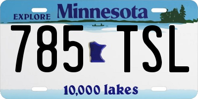 MN license plate 785TSL