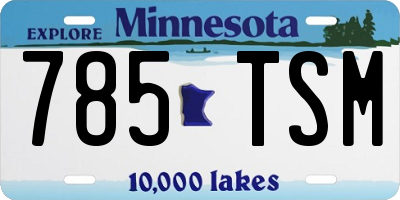 MN license plate 785TSM